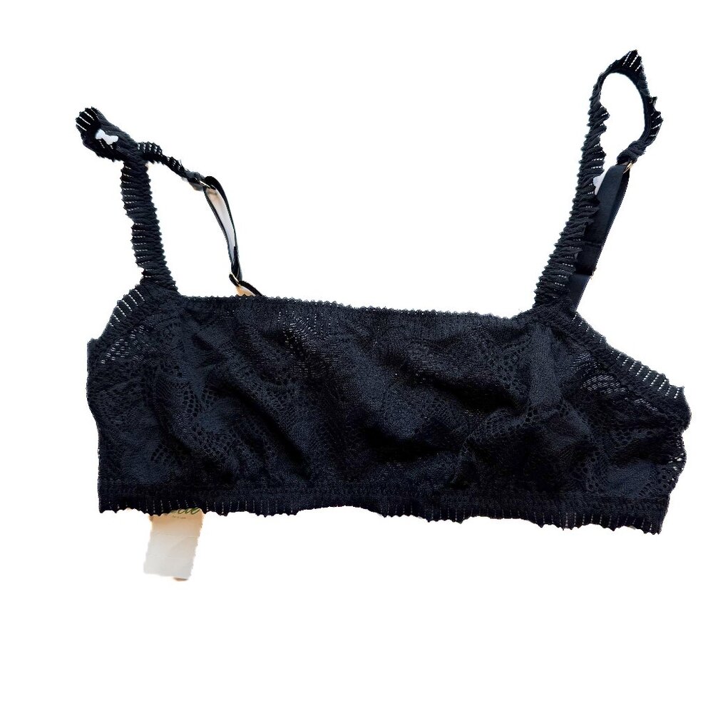NWT Aerie Lace Mesh Bralette Bra Black Size Small S NEW